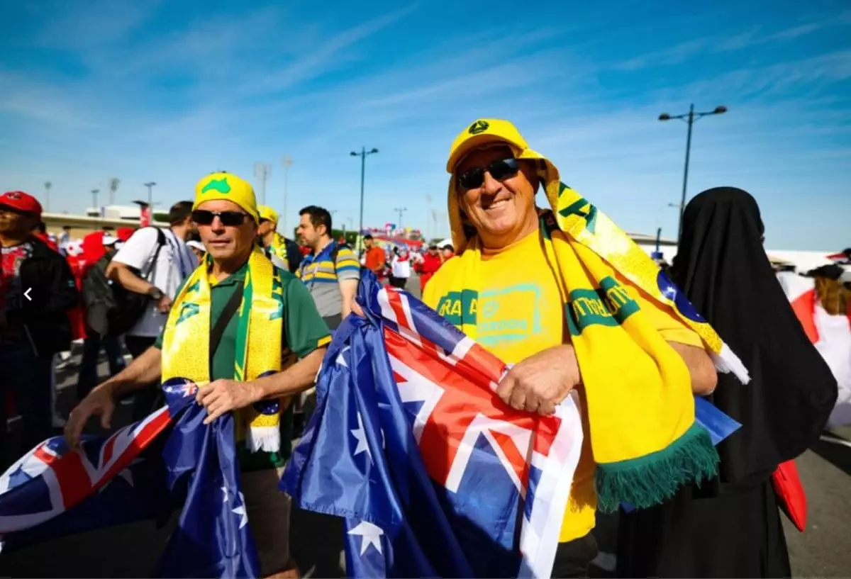 suporter timnas australia di qatar 2023 foto theafc dwifv azr3 - Live Streaming Pertandingan Australia Vs Korea: Siapa yang Pertama Mencetak Gol?