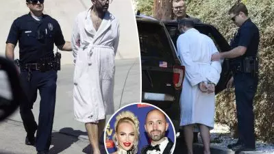 UPDATE Christine Quinn husband Christian Richard arrested barefoot in bathrobe - Suami Christine Quinn Ditangkap Karena Kekerasan dalam Rumah Tangga, Dicokelatkan dengan jubah mandi