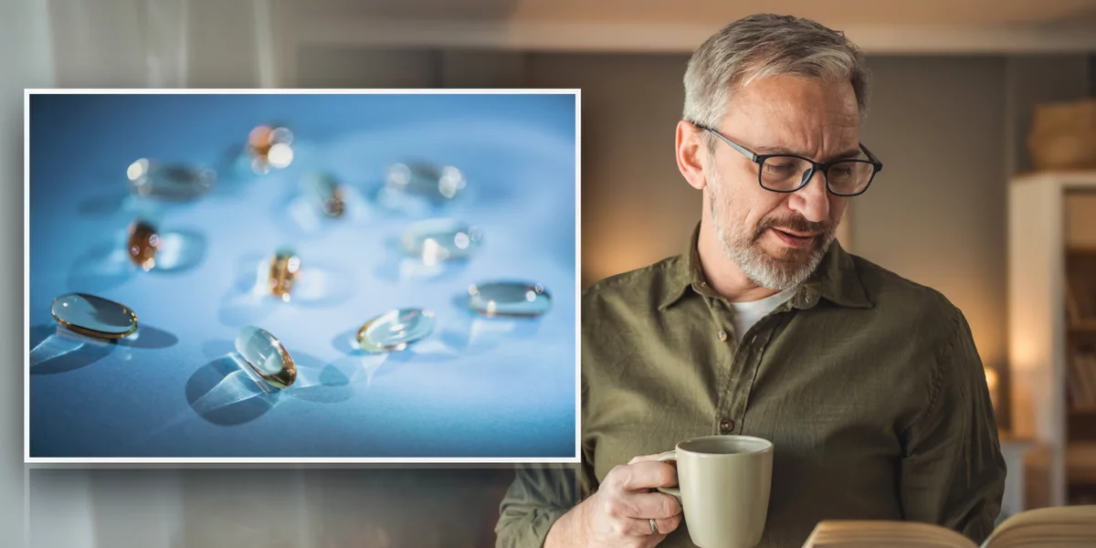 composite image of supplement and man reading a book - Menemukan Manfaat Luar Biasa Dari DHA untuk Meningkatkan Daya Ingat